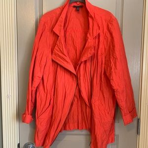 Eileen Fisher Crinkle jacket w/ removable hood